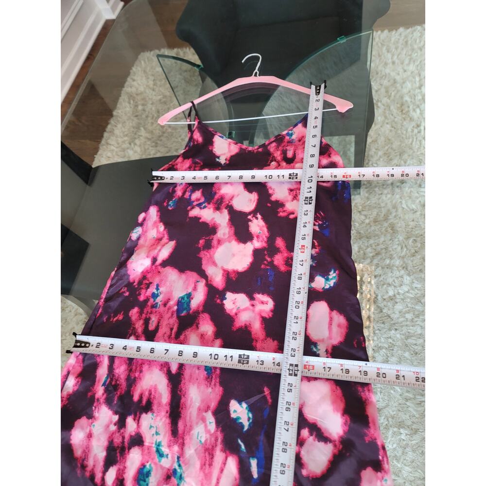 Vila Slip Dress Women's Size Small Purple Pink Abstract Sweetheart Casual Party - Picture 11 of 11